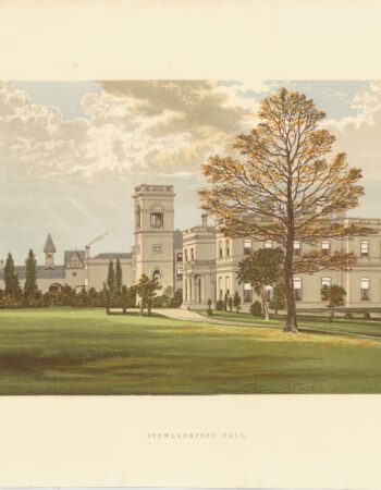 Antique Print, Stowlangtoft Hall, 1885