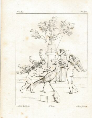 Rare Antique Engraving Print, Lasinio, TA. XV, 1835