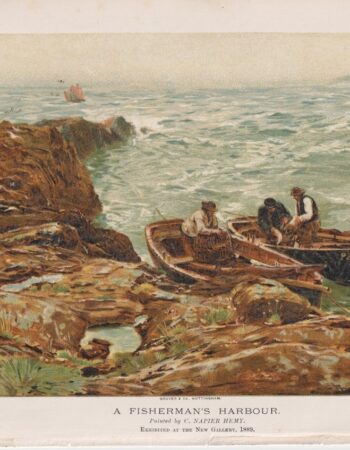 Vintage Print, A Fisherman Harbour, 1894