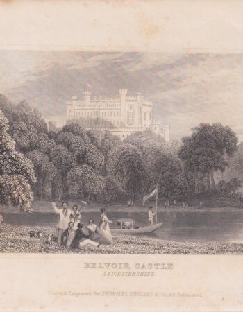 Antique Engraving Print, Belvoir Castle, 1840 ca.