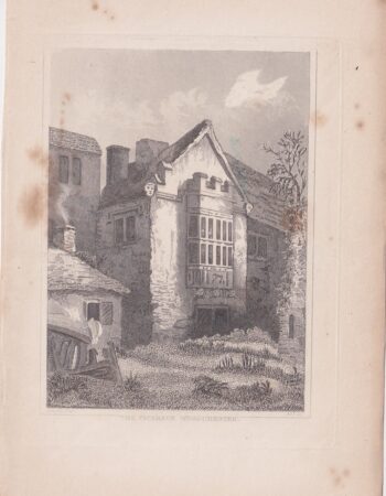 Antique Engraving Print, The Vicarage, 1840 ca.