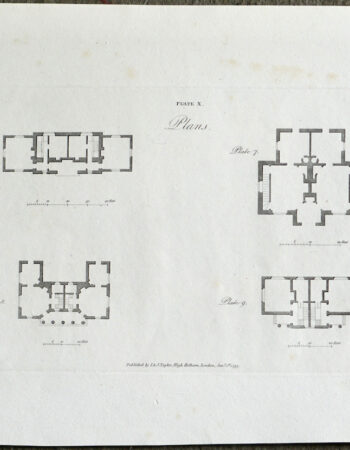 Antique Engraving Print, Plans, 1793
