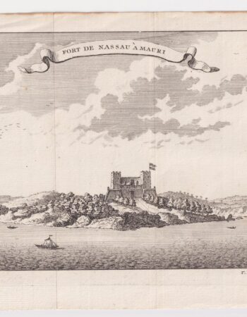 Antique Engraving Print, Fort de Nassau à Mauri, 1747