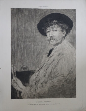 Antique Engraving Print, J.Mc. Neill Whistler, by William Hole, 1890