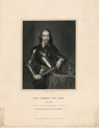 Antique Engraving Print, King Charles the First, 1835