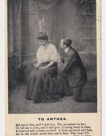 Vintage Romantic Postcard, To Anthea, 1909