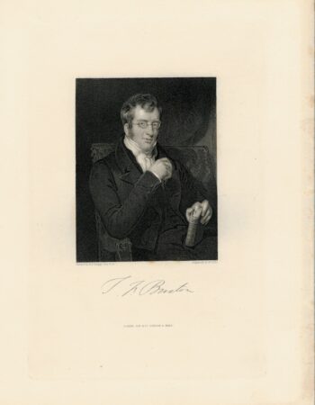 Antique Engraving Print, Portrait by Holl, 1844