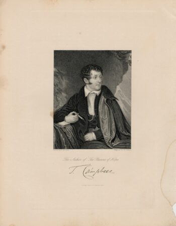 Antique Engraving Print, T. Campbell, 1844
