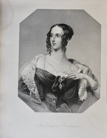 Antique Engraving Print, The Duchess of Roxburghe, 1839
