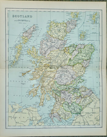 Vintage Map, Scotland, 1901