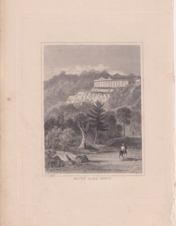 Antique Engraving Print, Seven Oaks, Kent, 1845