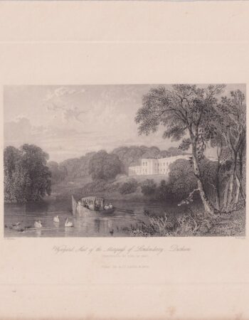 Antique Engraving Print, Durham, 1841