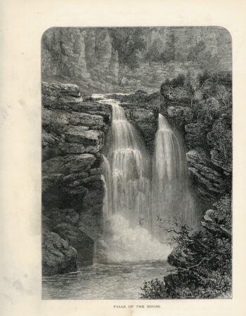Antique Print, Falls of the Doubs, 1871