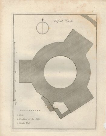 Antique Engraving Print, Orford Castle, 1784