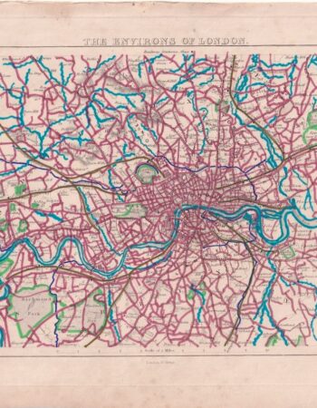 Antique Map, The Environs of London, 1830 ca.