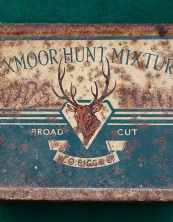 Rare Vintage Exmoor Hunt Mixture Tobacco Tin, Broad Cut, 1930