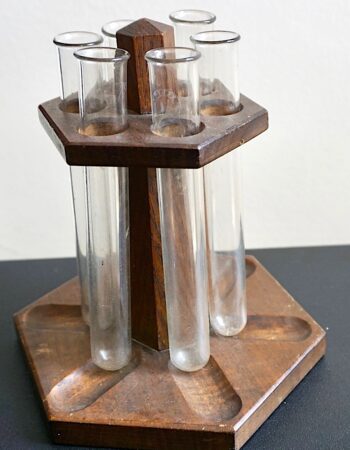 Vintage Industrial Wood Test Tube, 1960s