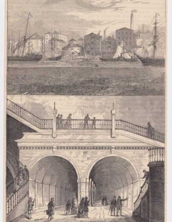 Antique Print, The Time Tunnel, 1880