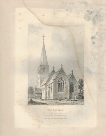 Antique Engraving Print, Peper Hara Church, 1845