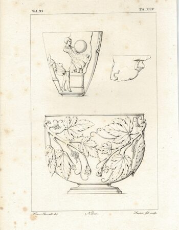 Antique Engraving Print, Beccalli, TA. XLV, 1835
