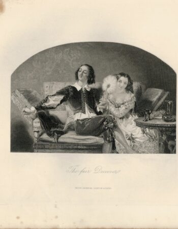 Antique Engraving Print, The Fair Deceiver, 1836