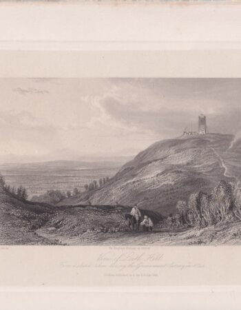 Antique Engraving Print, View of Leith Hill, 1844
