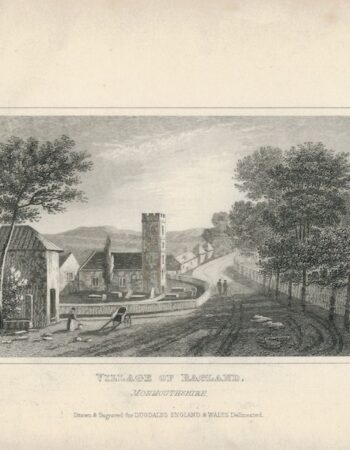 Antique Engraving Print, Village of Ragland, Dugdales, 1840