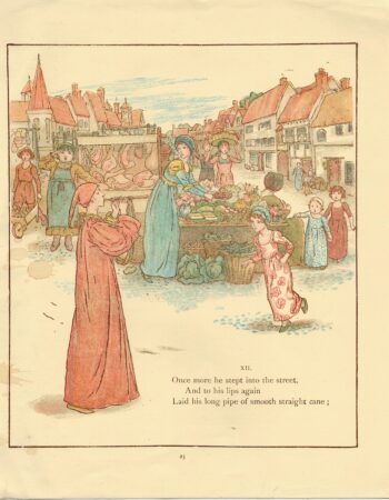 Vintage Print, Into the street; Three notes, 1890