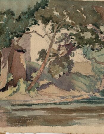 Vintage Original Water Color, 1960 ca.