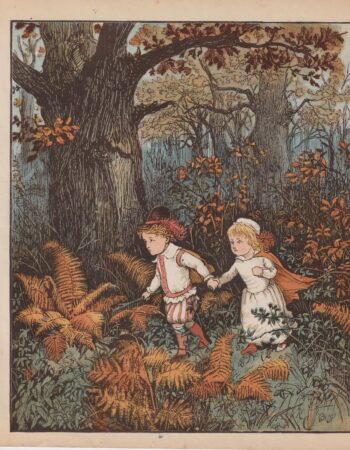 Antique Print The Babes in the Wood Randolph Caldecott 1879 Victorian Illustration